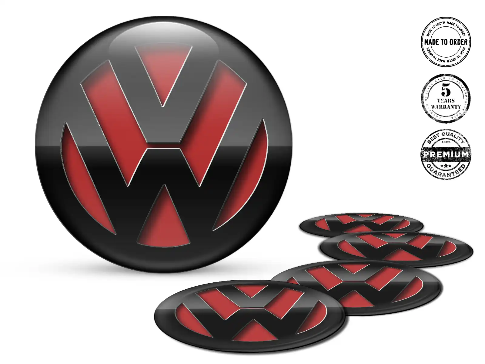 VW Pegatinas Epoxi Bombadas Marca Emblema de Rueda